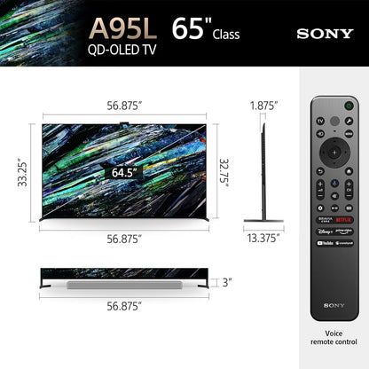 Sony BRAVIA XR A95L 65" 4K UHD QD-OLED Smart TV